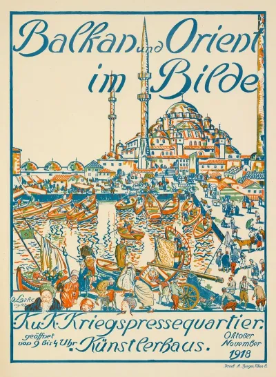 Plakat Der Ausstellung Balkan Und Orient Im Bilde Im Kunstlerhaus In Wien