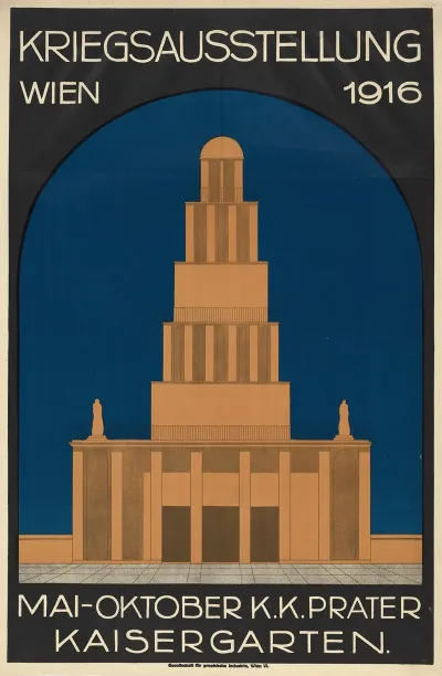 Plakat Der Kriegsausstellung Wien 1916 Mai Oktober K K Prater Kaisergarten