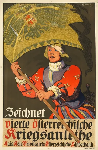 Plakat Der Osterreichischen Landerbank Fur Die 4 Kriegsanleihe