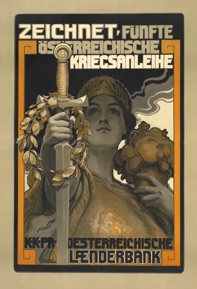 Plakat Der Osterreichischen Landerbank Fur Die 5 Kriegsanleihe