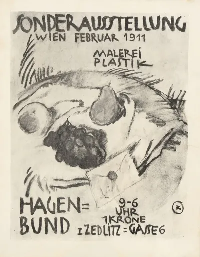 Plakat Der Sonderausstellung Fur Malerei Und Plastik Im Wiener Hagenbund Februar 1911