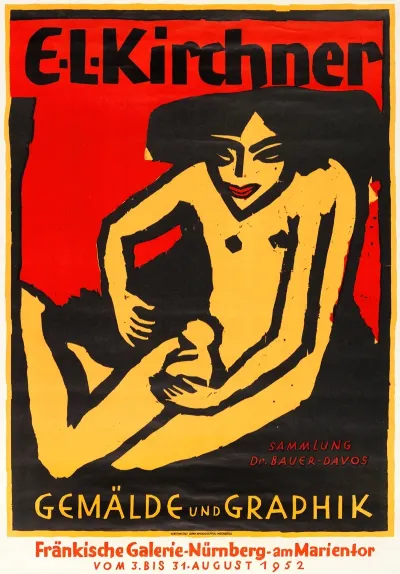 Plakat Fur Die Ausstellung Der E L Kirchner