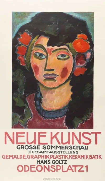 Plakat Fur Die Grose Sommerschau Der Galerie Neue Kunst Munchen