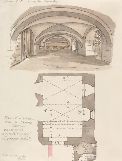 Plan And View Of Room Under The Painted Chamber