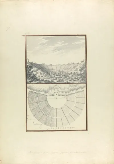 Plan And View Of The Third Theater At Laodicea