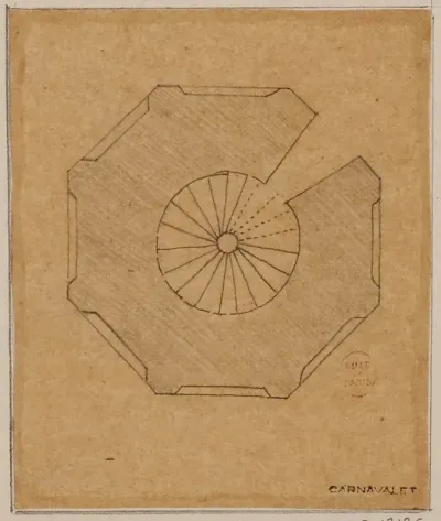 Plan Du Rez De Chaussee De La Tour Octogonale Du Cimetiere Des Saints Innocents