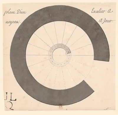 Plan Dun Escalier A Noyeau Ajour
