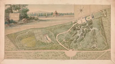 Plan For The Garden Of The Chateau De Bagatelle