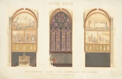 Plan For The Renovation Of A Chapel In The Nave Of The Cathedral Of Notre Dame Paris