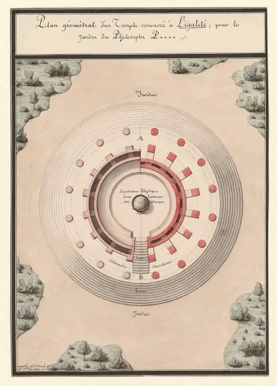 Plan Geometral Dun Temple Consacre A Legalite