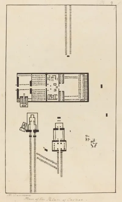 Plan Of The Palace Of Carnac Published 1829