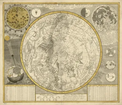 Planisphaerii Coelestis Hemisphaerium Meridionale Calculatum Ad Finem Anni Mdcc Pro Aevo Xviii Praesente