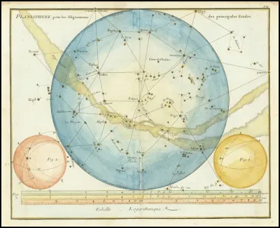 Planisphere Pour Les Alignements Des Principales Etoiles