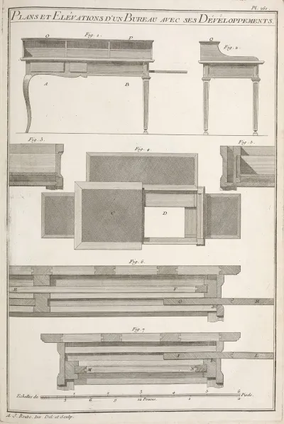 Plans Et Elevations Dun Bureau Avec Ses Developpements