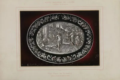 Plat Ovale En Grisaille Email De Limoges De Pierre Reymond