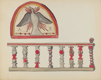 Plate 10 Holy Ghost Lunette From Portfolio Spanish Colonial Designs Of New Mexico