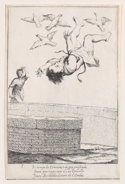 Plate 11 Bertoldino Falling Into The Fish Pond