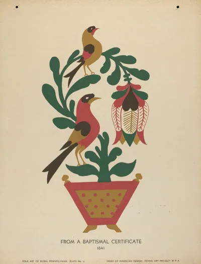 Plate 12 From Portfolio Folk Art Of Rural Pennsylvania