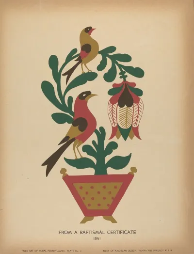 Plate 12 From The Portfolio Folk Art Of Rural Pennsylvania