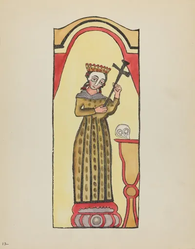Plate 12 Saint Rita From Portfolio Spanish Colonial Designs Of New Mexico