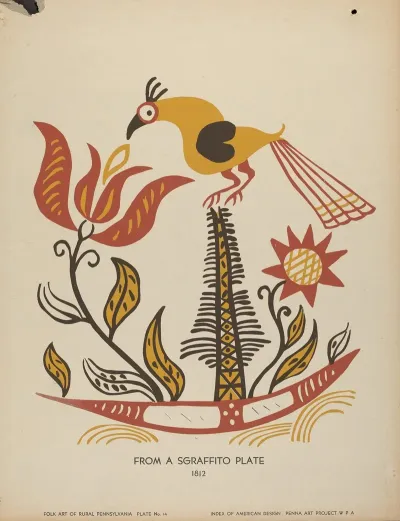 Plate 14 From Portfolio Folk Art Of Rural Pennsylvania
