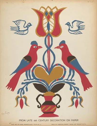 Plate 15 From The Portfolio Folk Art Of Rural Pennsylvania