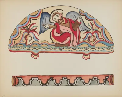 Plate 15 The Creation Lunette From Portfolio Spanish Colonial Designs Of New Mexico 3