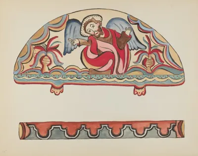 Plate 15 The Creation Lunette From Portfolio Spanish Colonial Designs Of New Mexico