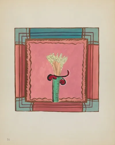 Plate 16 Wheat Sheaf Altar Panel From Portfolio Spanish Colonial Designs Of New Mexico