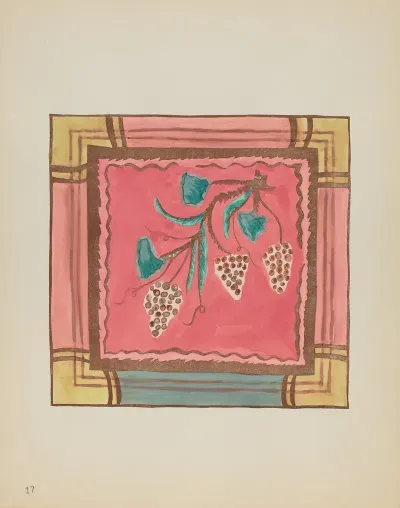 Plate 17 Grapes Altar Panel From Portfolio Spanish Colonial Designs Of New Mexico