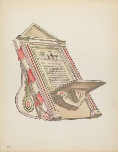 Plate 19 Reading Stand Chimayo From Portfolio Spanish Colonial Designs Of New Mexico 2