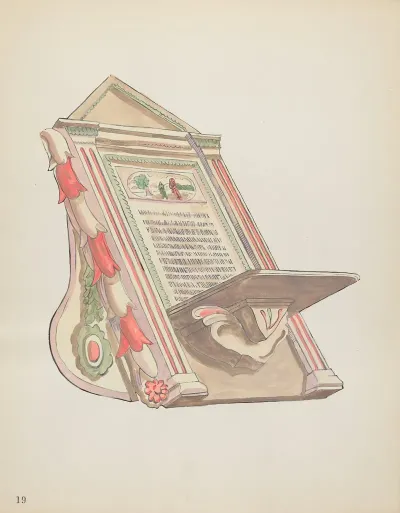 Plate 19 Reading Stand Chimayo From Portfolio Spanish Colonial Designs Of New Mexico