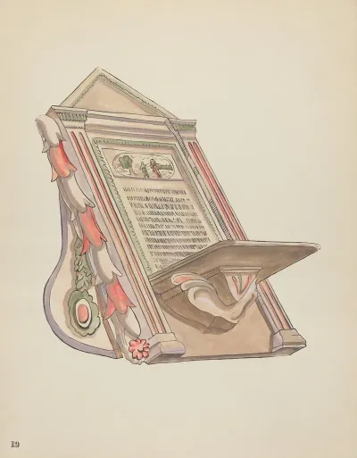 Plate 19 Reading Stand From Portfolio Spanish Colonial Designs Of New Mexico