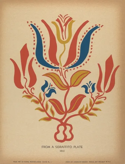 Plate 2 From Portfolio Folk Art Of Rural Pennsylvania