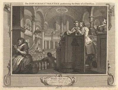 Plate 2 The Industrious Prentice Performing The Duty Of A Christian