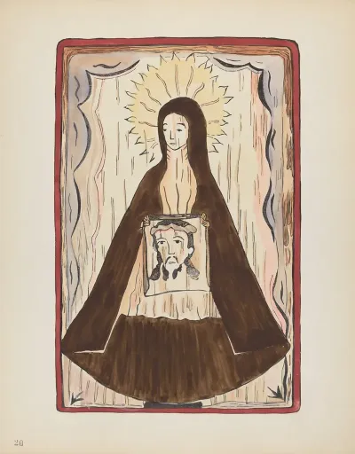 Plate 20 Saint Veronica From Portfolio Spanish Colonial Designs Of New Mexico 2