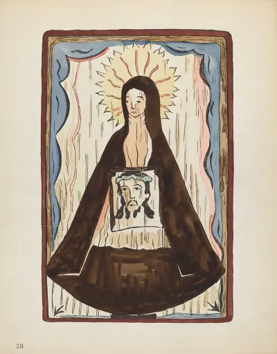 Plate 20 Saint Veronica From Portfolio Spanish Colonial Designs Of New Mexico