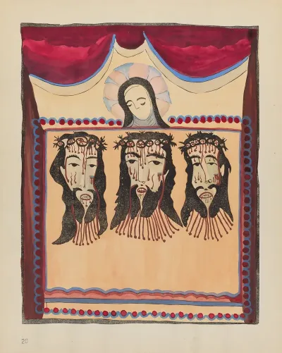 Plate 20 Variant Saint Veronica From Portfolio Spanish Colonial Designs Of New Mexico