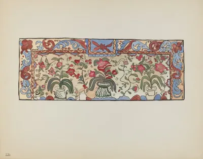 Plate 23 Painting On Buckskin Laguna From Portfolio Spanish Colonial Designs Of New Mexico