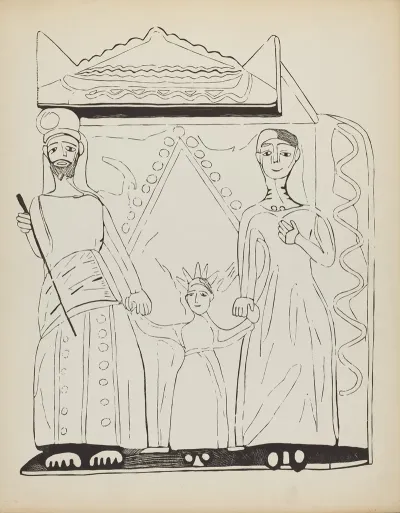 Plate 28 The Holy Family From Portfolio Spanish Colonial Designs Of New Mexico 3