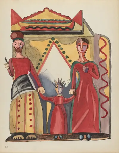 Plate 28 The Holy Family From Portfolio Spanish Colonial Designs Of New Mexico 4