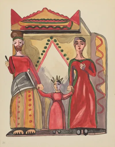 Plate 28 The Holy Family From Portfolio Spanish Colonial Designs Of New Mexico