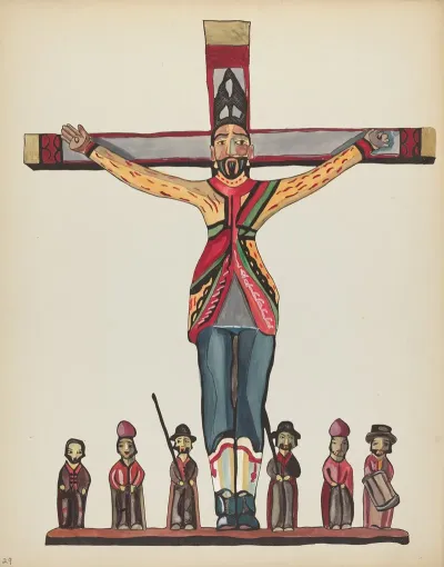 Plate 29 Saint Acacius From Portfolio Spanish Colonial Designs Of New Mexico 3