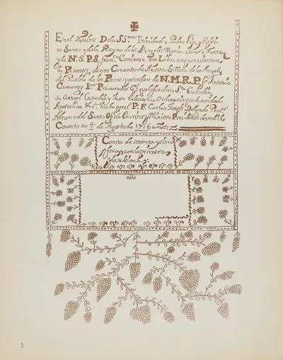 Plate 3 Pecos Book Of Visitations From Portfolio Spanish Colonial Designs Of New Mexico 2