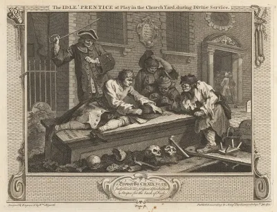 Plate 3 The Idle Prentice At Play In The Church Yard During Divine Service