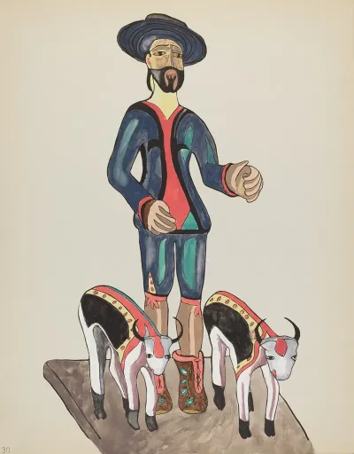 Plate 30 Saint Isidore From Portfolio Spanish Colonial Designs Of New Mexico 2