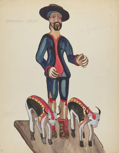 Plate 30 Saint Isidore From Portfolio Spanish Colonial Designs Of New Mexico 3