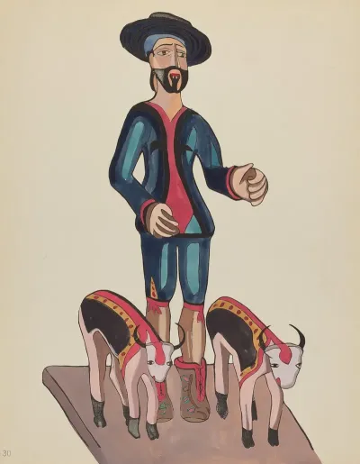 Plate 30 Saint Isidore From Portfolio Spanish Colonial Designs Of New Mexico