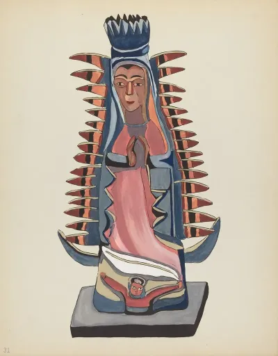 Plate 31 Our Lady Of Guadalupe From Portfolio Spanish Colonial Designs Of New Mexico 2