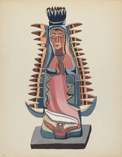Plate 31 Our Lady Of Guadalupe From Portfolio Spanish Colonial Designs Of New Mexico 3
